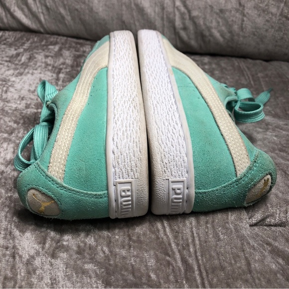 Puma mint green suede sneaker tennis shoe size 9 - Picture 7 of 15
